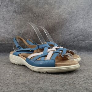 Hotter Shoes Womens 8 Sandal Maisie Comfort Fashion Leather Strappy Walking Blue